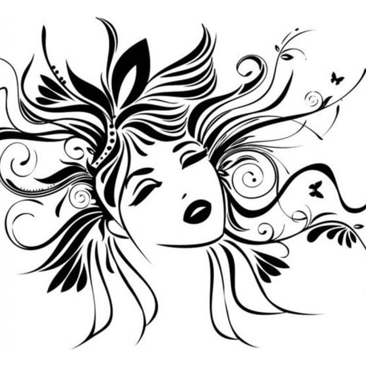 GENERICO - Decomural Floral Hair Beauty Princess WS-17971