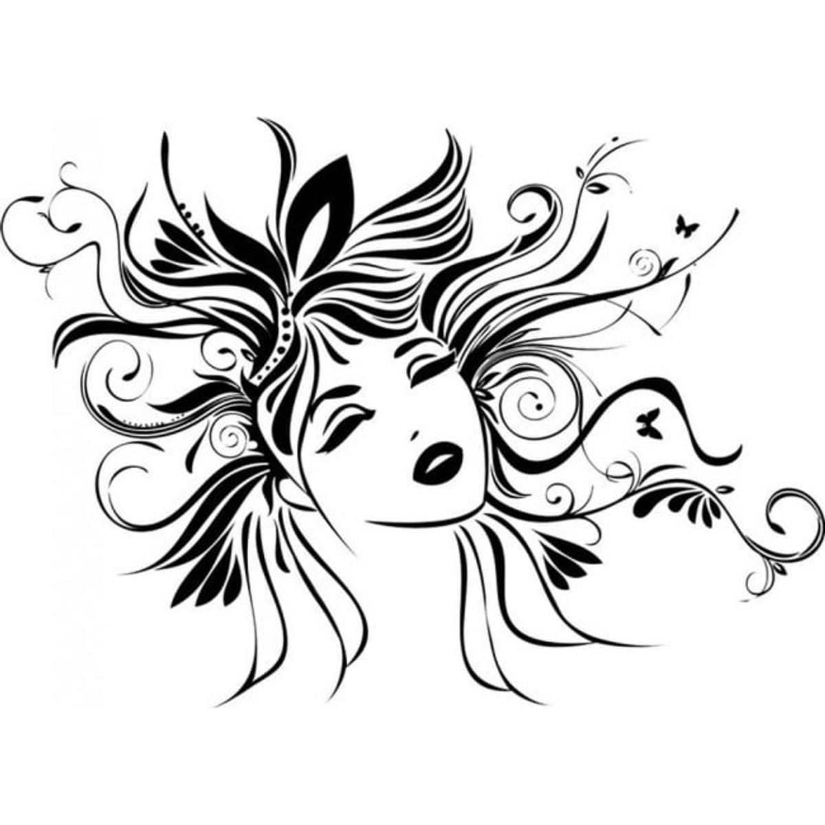 GENERICO - Decomural Floral Hair Beauty Princess WS-17971