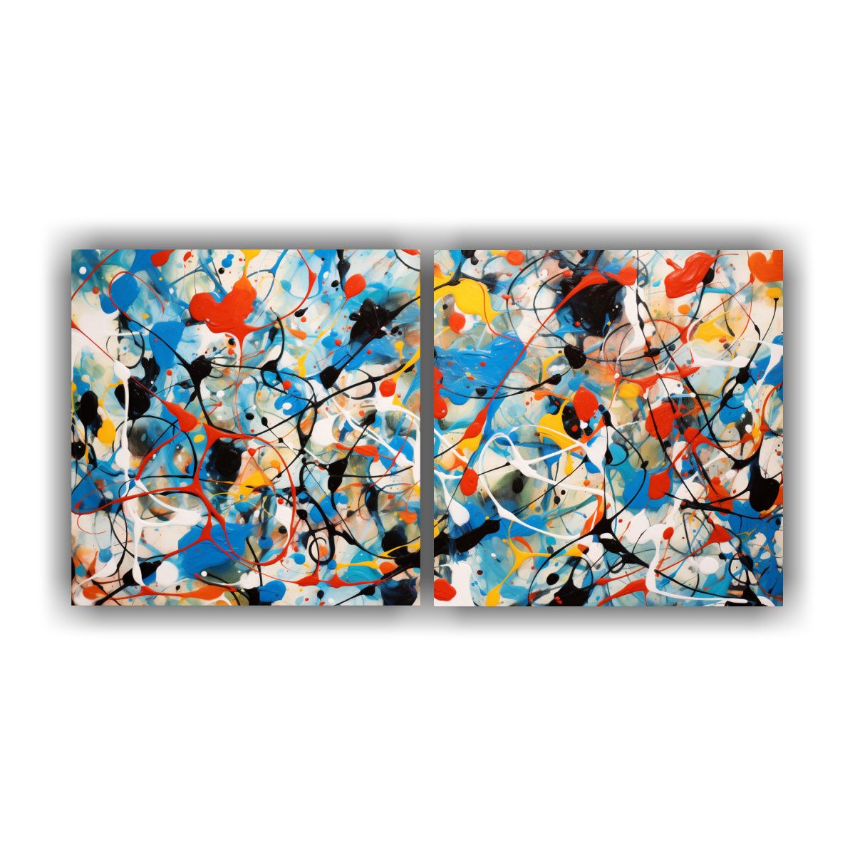 GENERICO - Pintura Decorativa Estilo Jackson Pollock Con 140x70 Cm