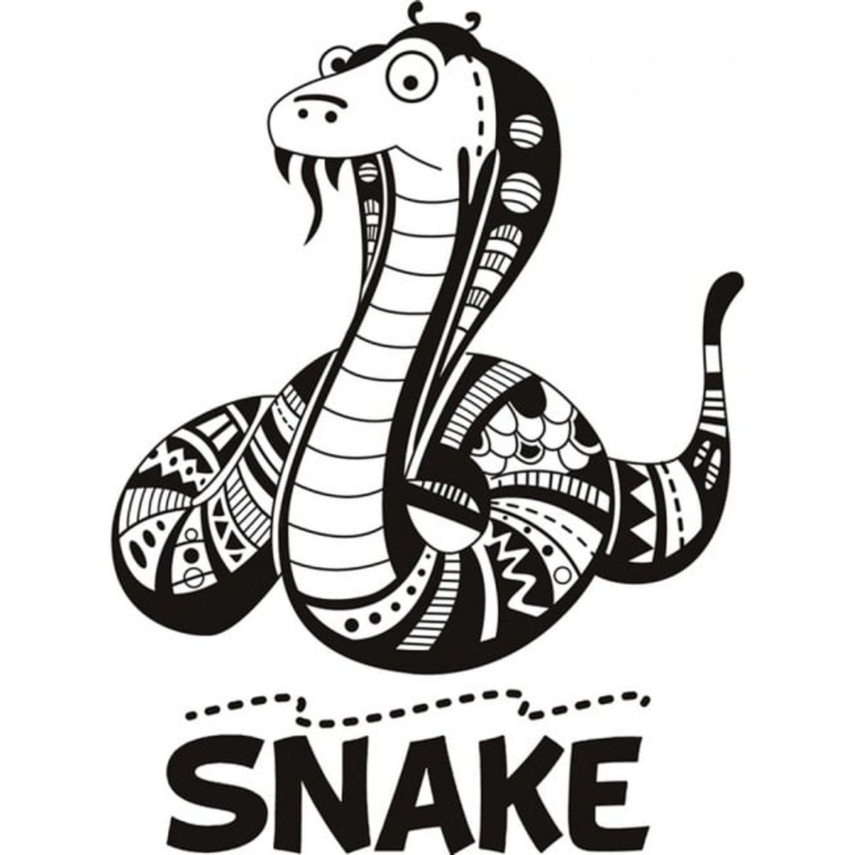 GENERICO - Decomural Cartoon Snake Childrens WS-17980