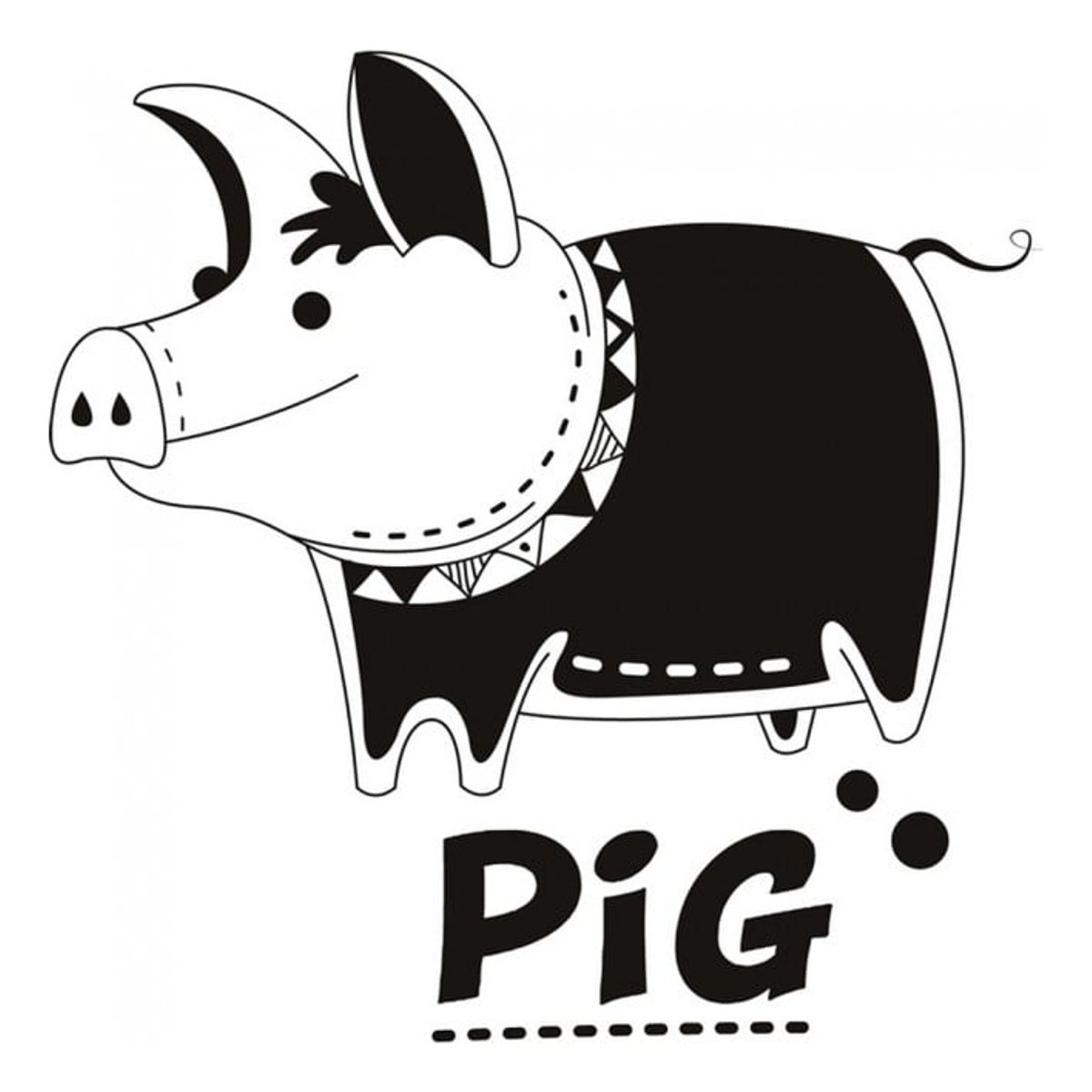 GENERICO - Decomural Toy Pig Kids WS-17984