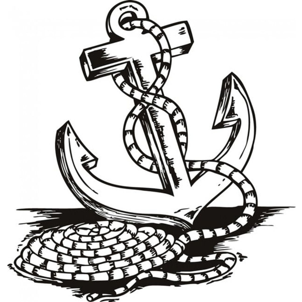 GENERICO - Decomural Rope Anchor Seaside Nautical WS-17988