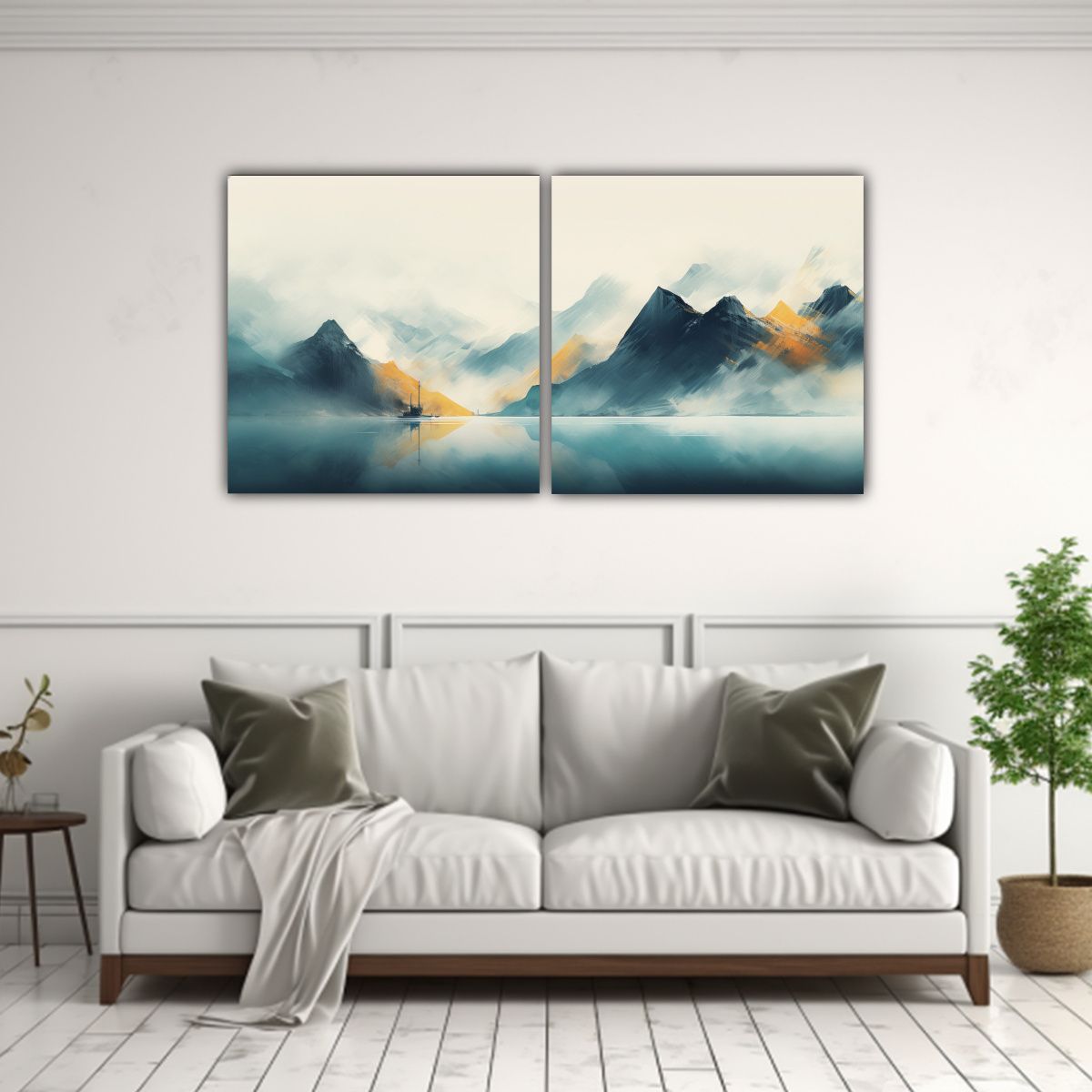 GENERICO - Pintura Decorativa Dos Cuadros Vanguardia 120x60 Cm