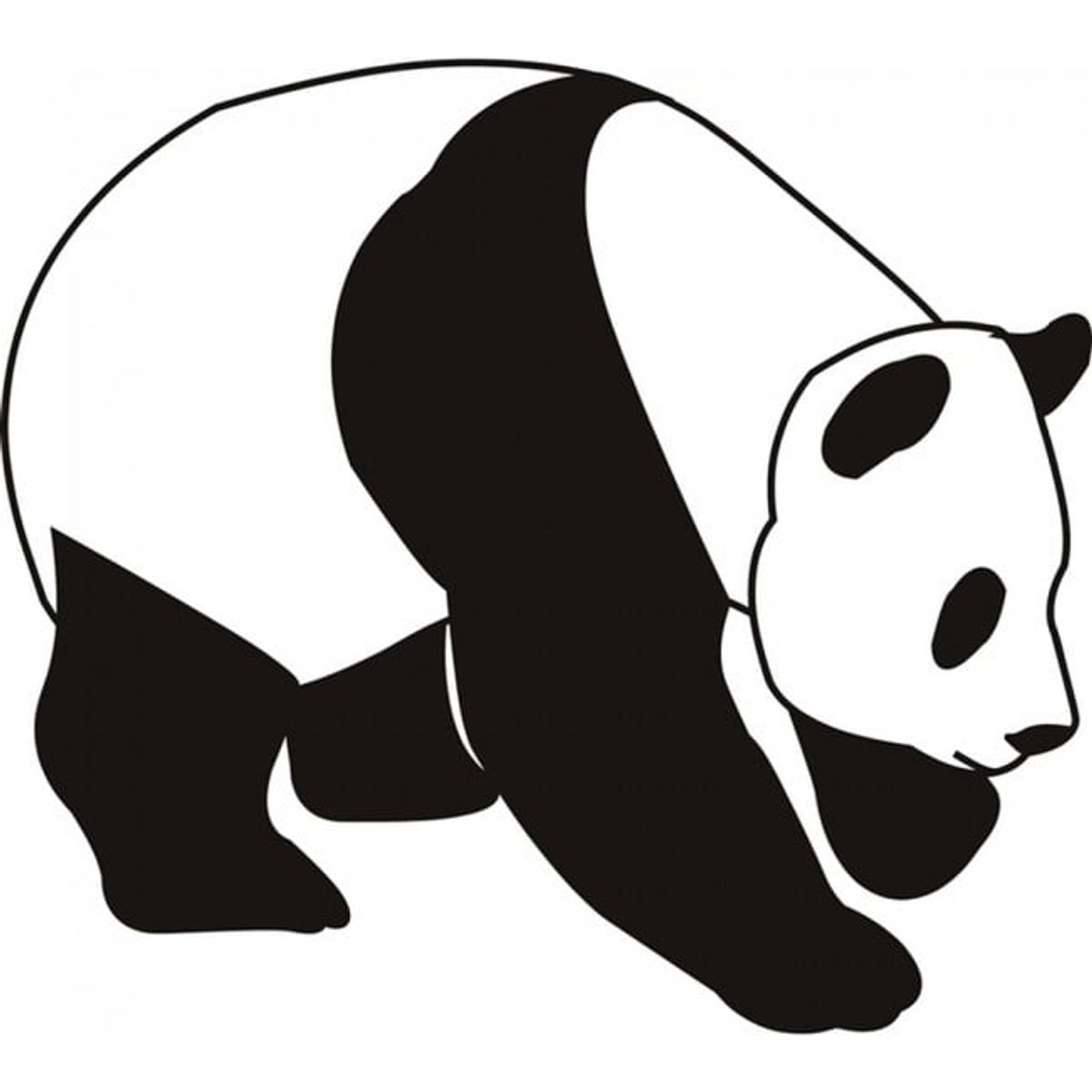 GENERICO - Decomural Simple Panda Wild Animals Bears WS-19299