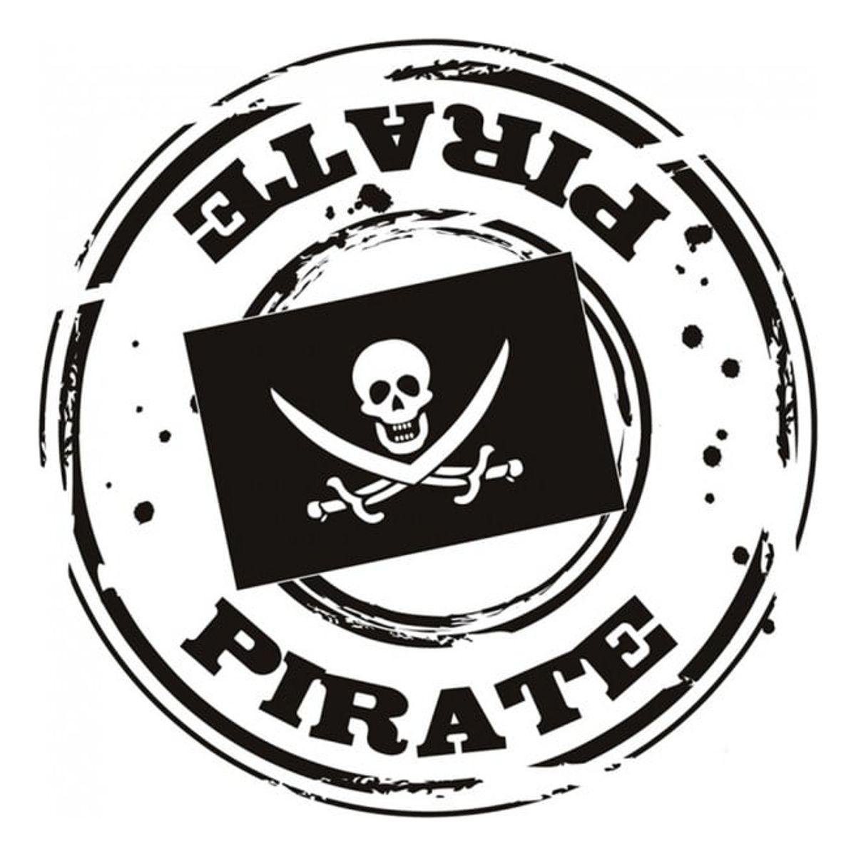 GENERICO - Decomural Pirate Badge Skull Flag WS-19316