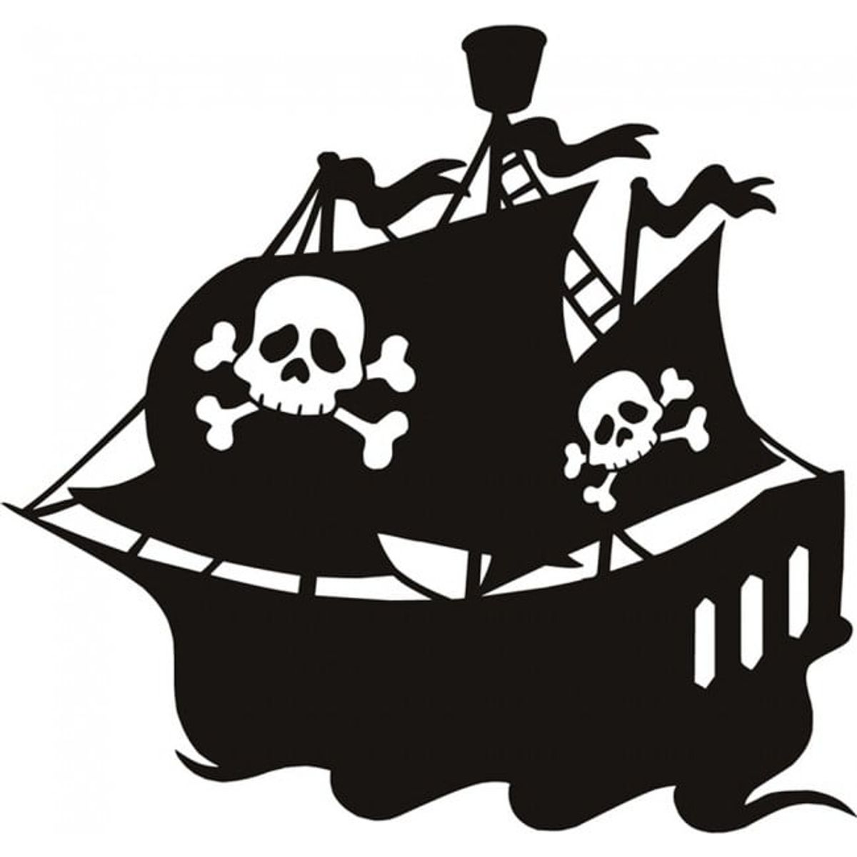 GENERICO - Decomural Pirate Ship Skull Flag WS-19323