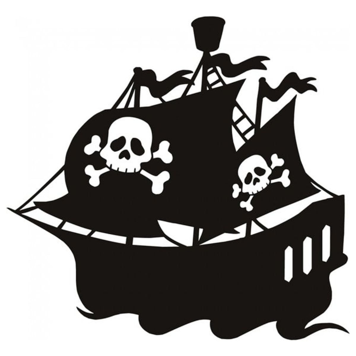 GENERICO - Decomural Pirate Ship Skull Flag WS-19323
