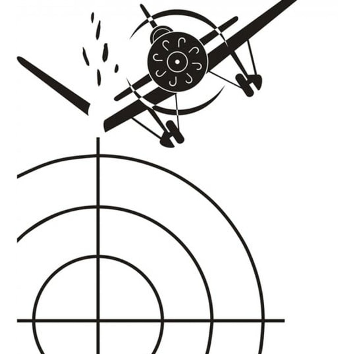 GENERICO - Decomural Fighter Plane Shot Army Airplane WS-19331