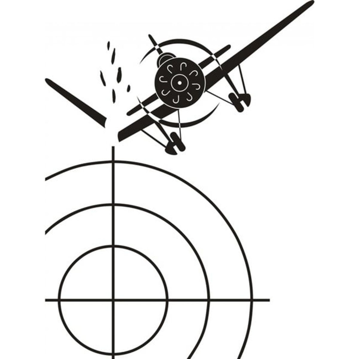 GENERICO - Decomural Fighter Plane Shot Army Airplane WS-19331
