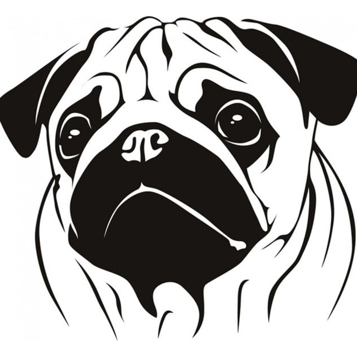 GENERICO - Decomural Pug Dog Pet WS-19350