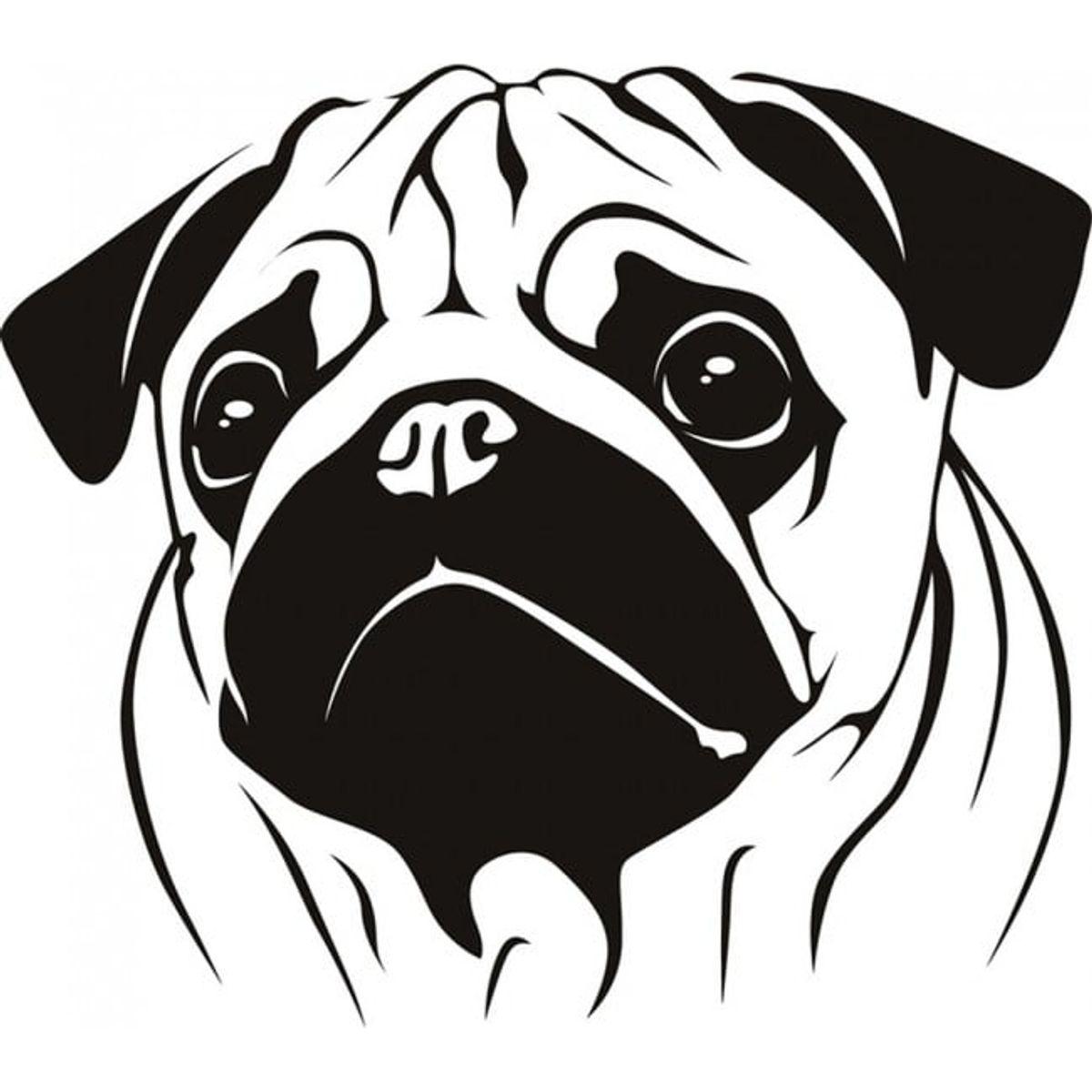 GENERICO - Decomural Pug Dog Pet WS-19350