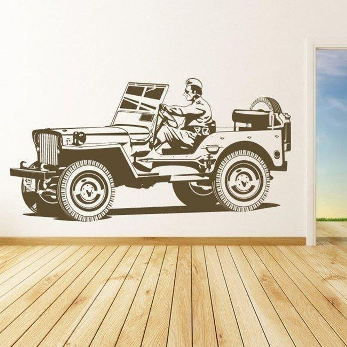 GENERICO - Decomural Army Jeep Soldier Car WS-18023