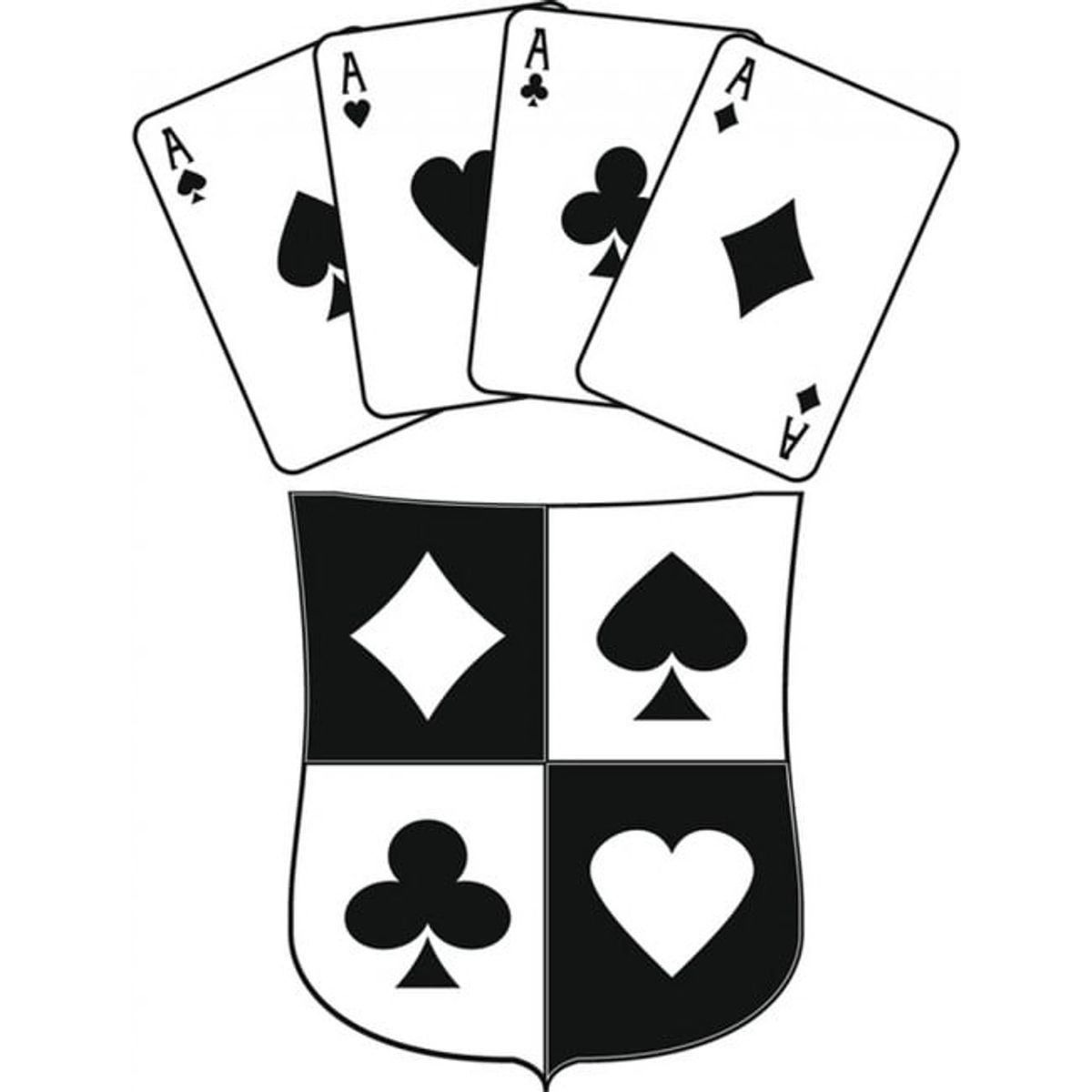 GENERICO - Decomural Ace Shield Card Games Poker WS-19368