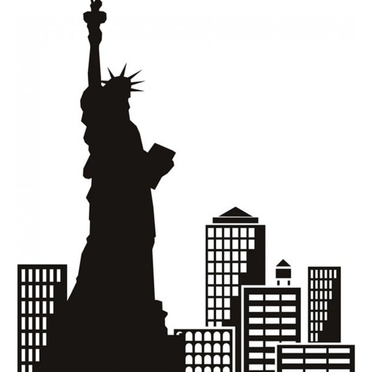 GENERICO - Decomural Statue Of Liberty City Skyline New York WS-19419