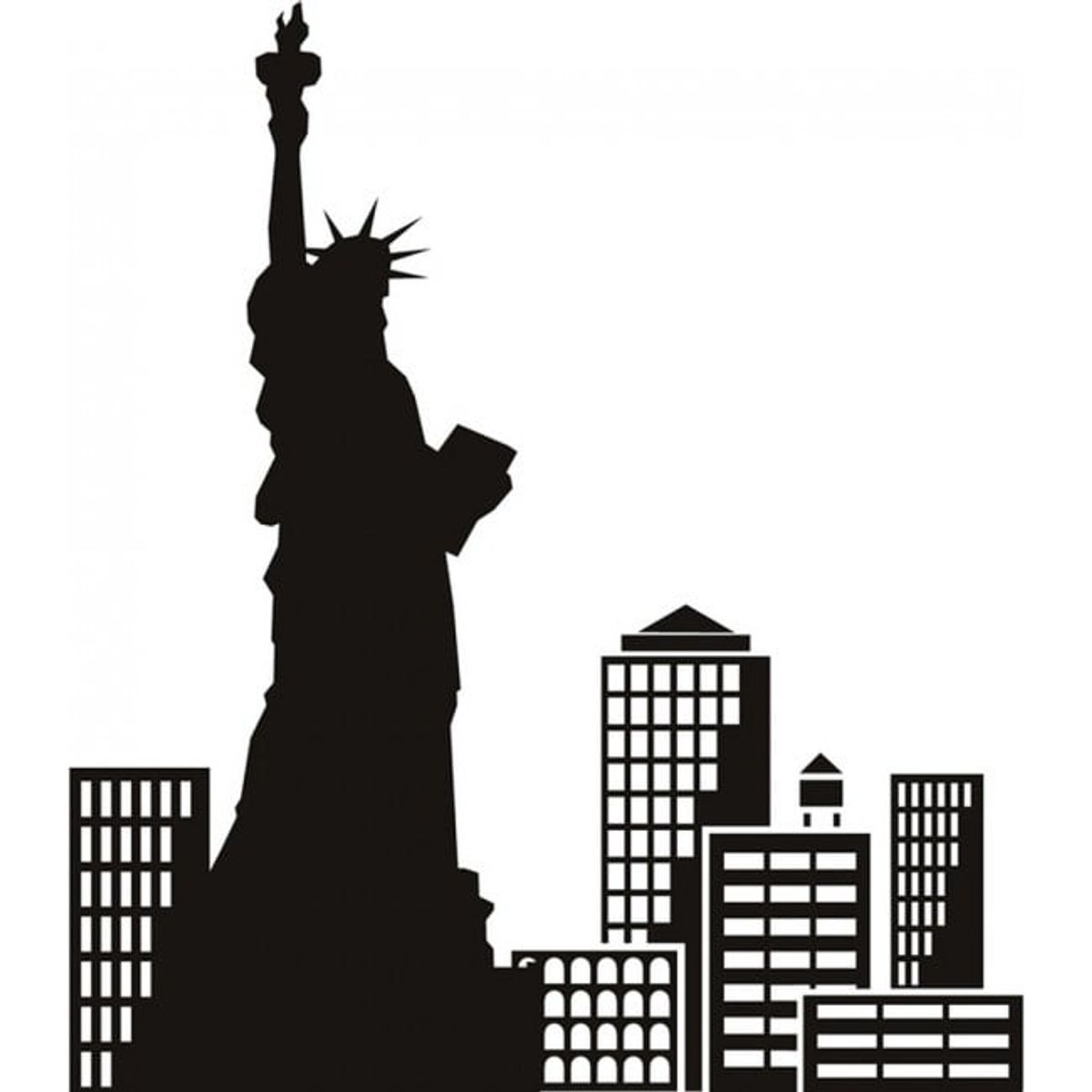 GENERICO - Decomural Statue Of Liberty City Skyline New York WS-19419