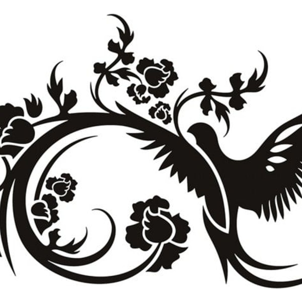 GENERICO - Decomural Floral Dove Flowers Birds WS-19462