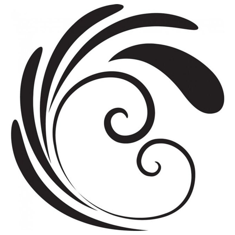 GENERICO - Decomural Simple Swirl Decorative Embellishment WS-18058