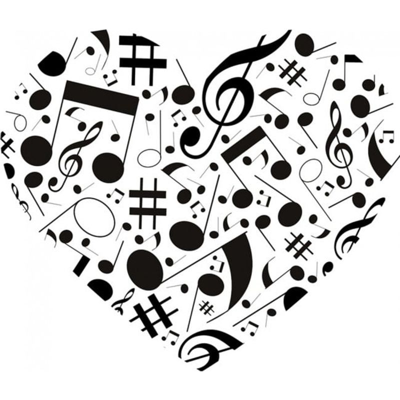 GENERICO - Decomural Music Love Heart WS-18066