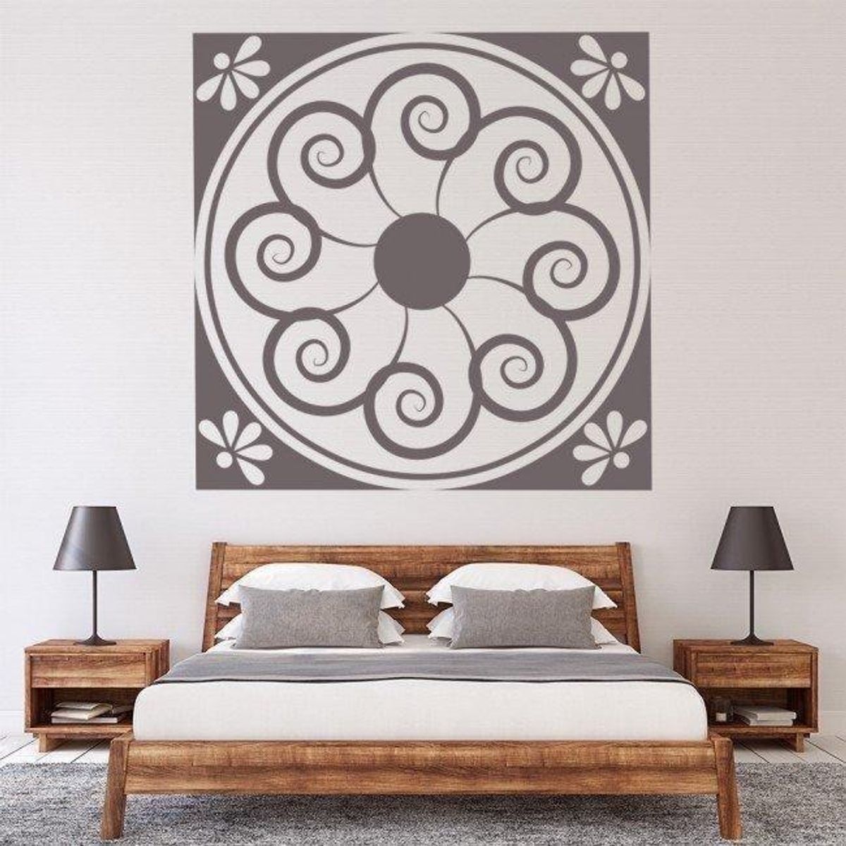 GENERICO - Decomural Floral Square Centrepiece Pattern WS-19489