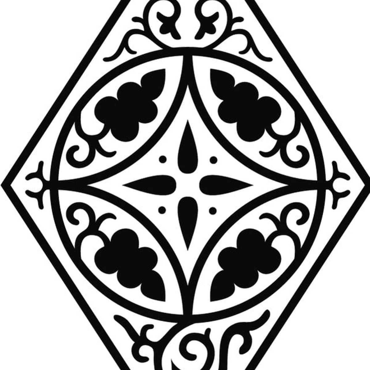 GENERICO - Decomural Floral Diamond Fireplace WS-18090