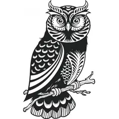 GENERICO - Decomural Owl On Branch Birds & Feathers WS-19515