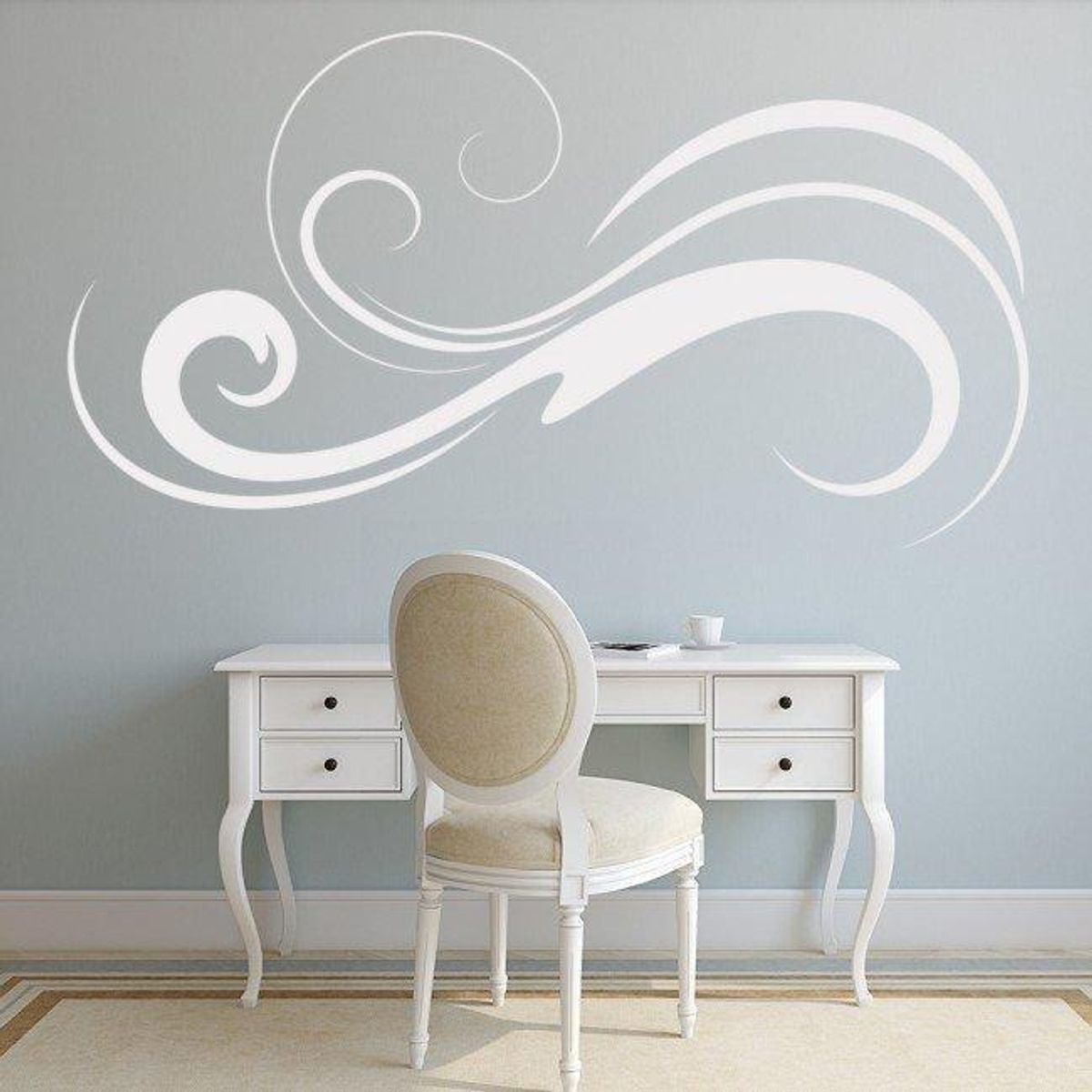 GENERICO - Decomural Swirl Headboard Master Bedroom WS-18143