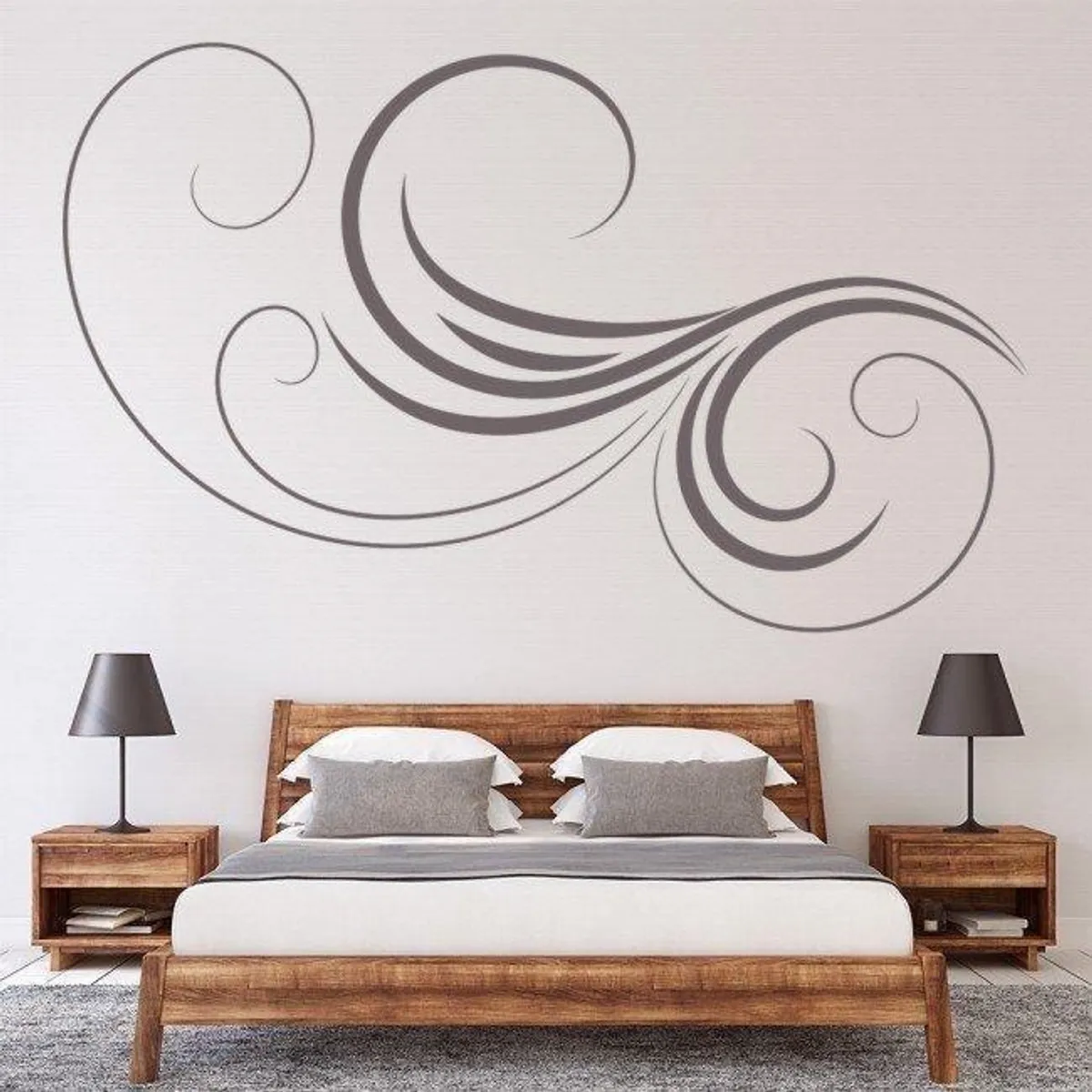 GENERICO - Decomural Thin Swirl Headboard Bedroom WS-18145