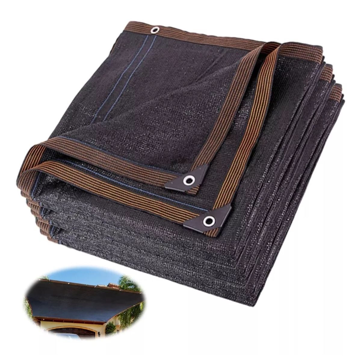 ATURE - Lona Malla De Sombra Red Bloque 3.8x4.8m Tasa De Sombreado 90%