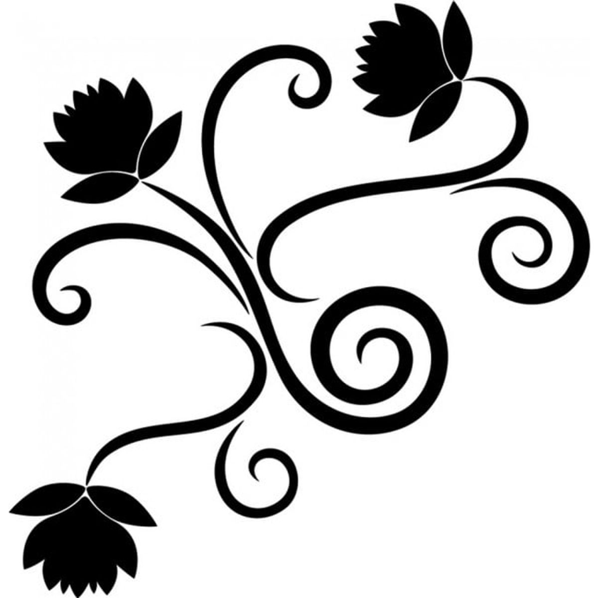 GENERICO - Decomural Flowers And Swirls Corner WS-18195