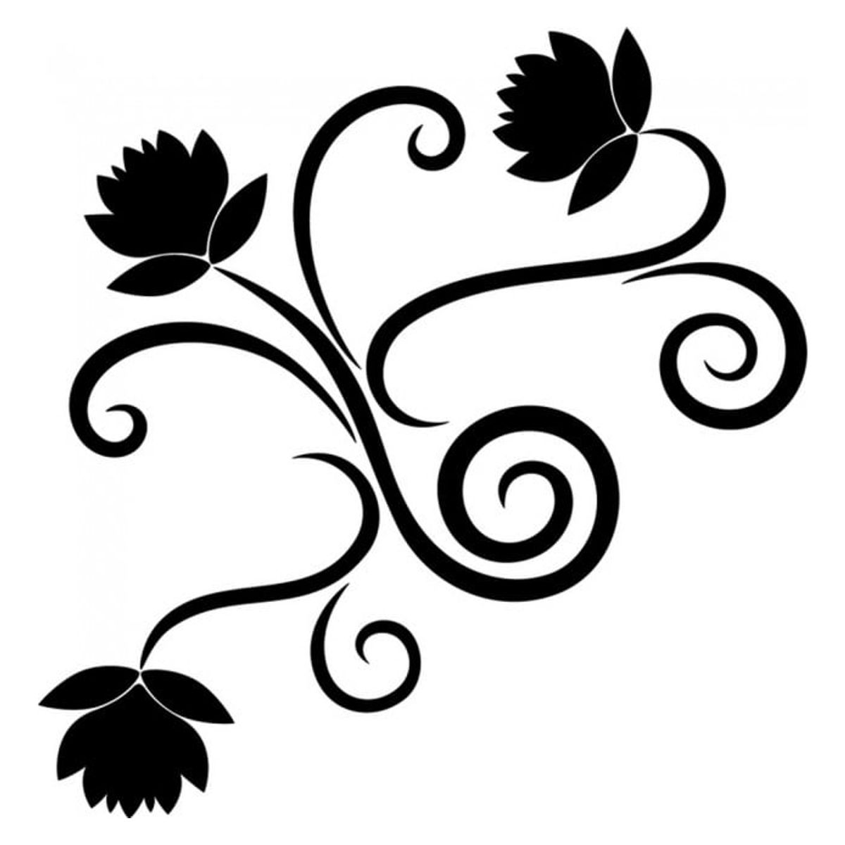 GENERICO - Decomural Flowers And Swirls Corner WS-18195