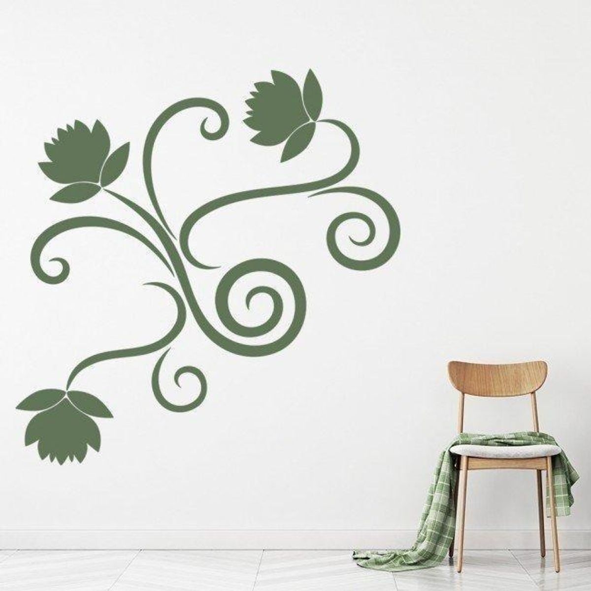 GENERICO - Decomural Flowers And Swirls Corner WS-18195