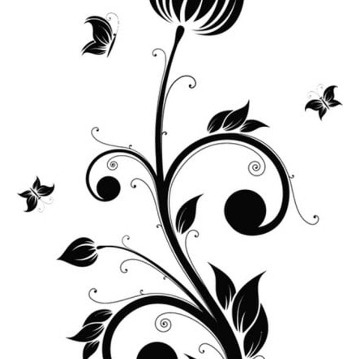 GENERICO - Decomural Tulip Flower Floral Butterfly WS-18214