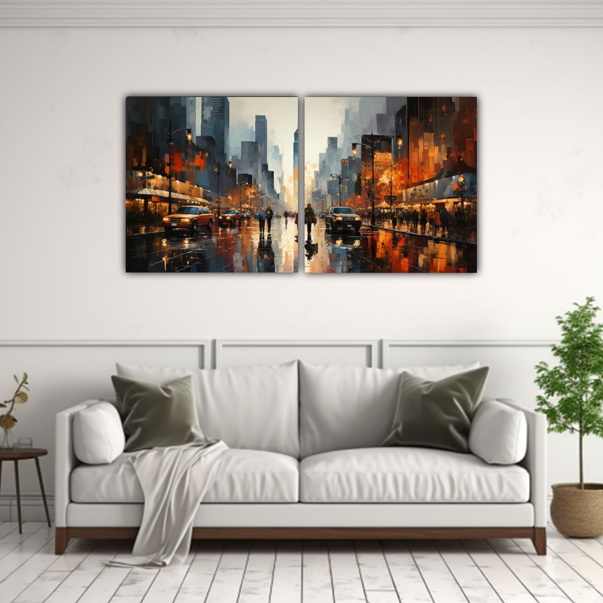 GENERICO - Paisaje Calle Manhattan Time Square En Formato 140x70 Cm