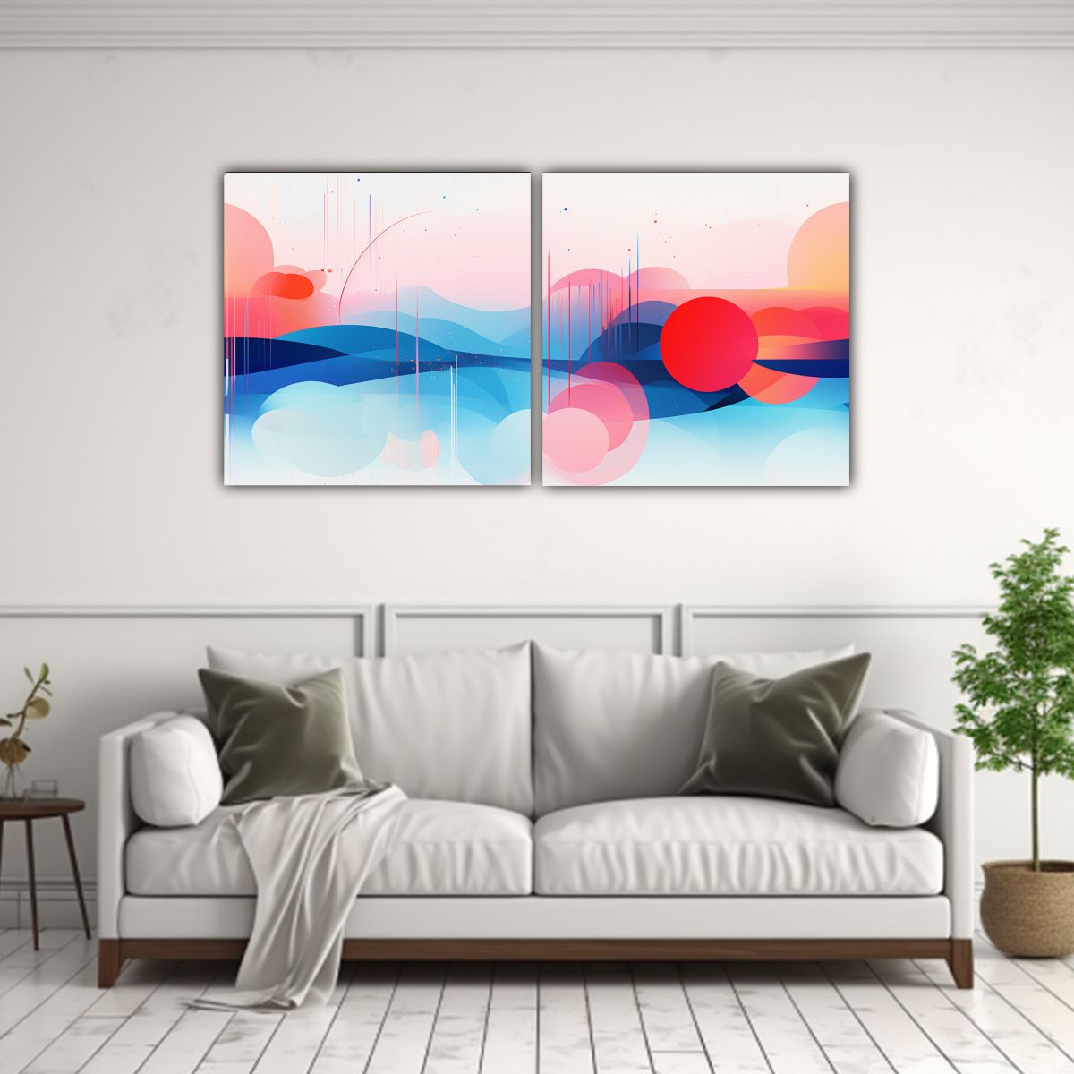 GENERICO - Lienzos Escena Abstracta John Harris Cuadro 140x70 Cm