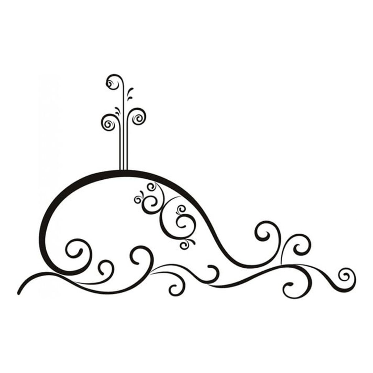 GENERICO - Decomural Swirl Whale Under The Sea WS-19574