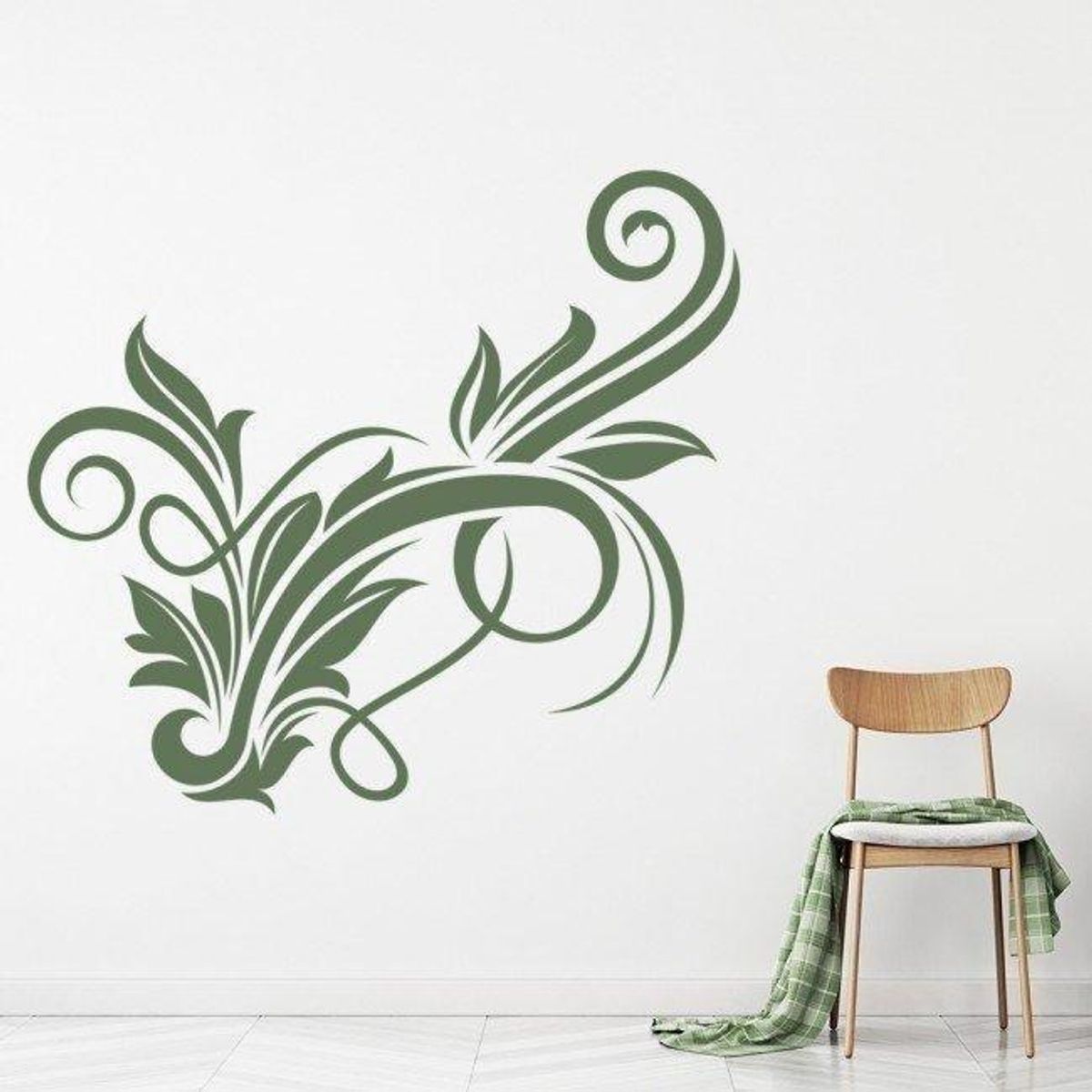GENERICO - Decomural Spiral Vine Floral Design WS-18221