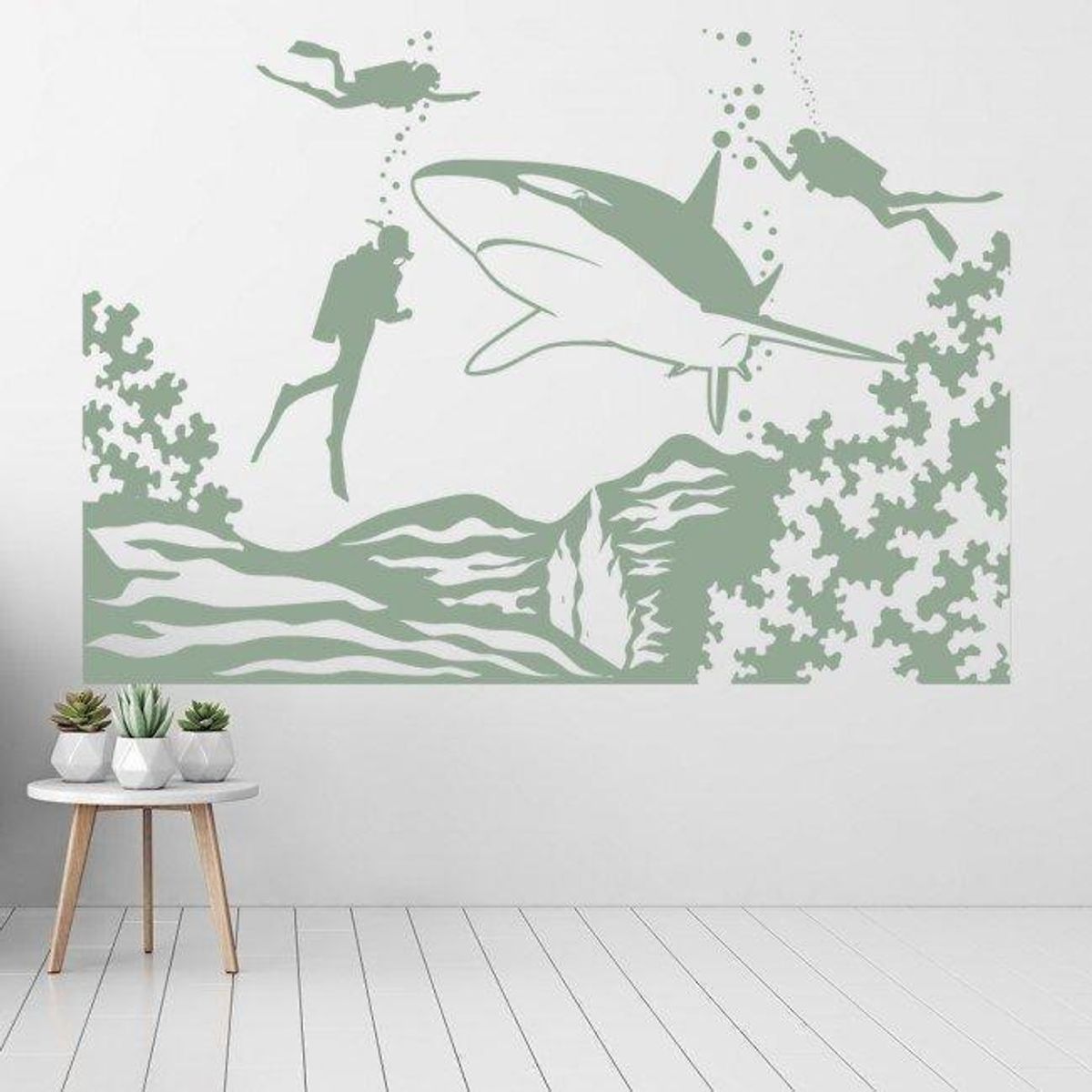 GENERICO - Decomural Shark Under The Sea Scene WS-19586