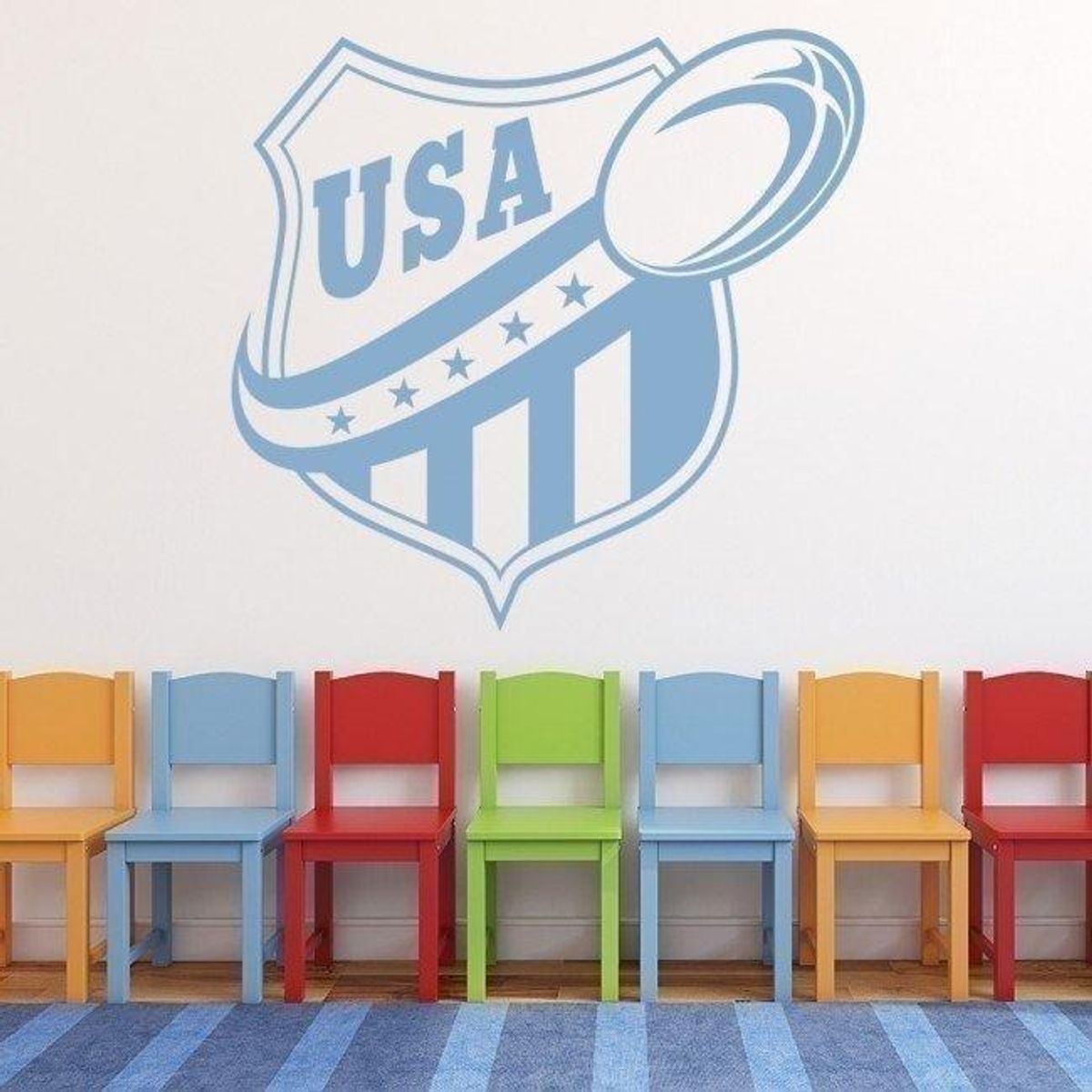 GENERICO - Decomural American Football Badge Sports Gym WS-19593