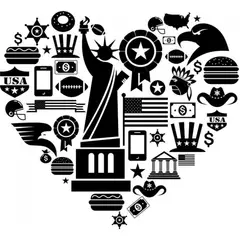 GENERICO - Decomural America Heart Usa Landmarks WS-19594