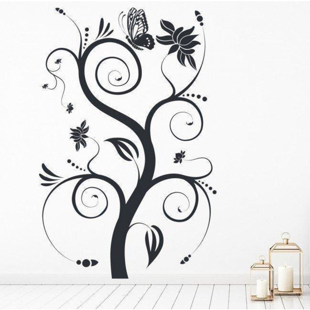 GENERICO - Decomural Swirl Tree Butterflies WS-18269