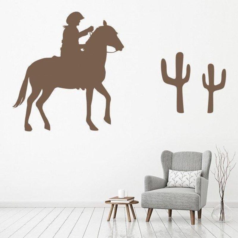 GENERICO - Decomural Desert Cowboy Cactus WS-19618