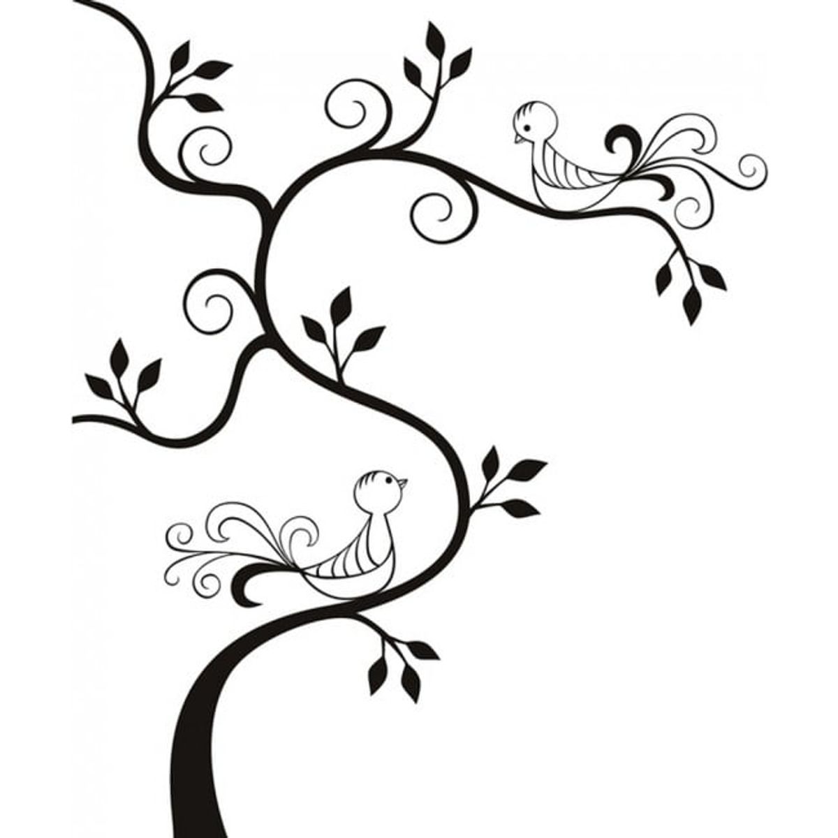 GENERICO - Decomural Birds Swirl Tree WS-18282