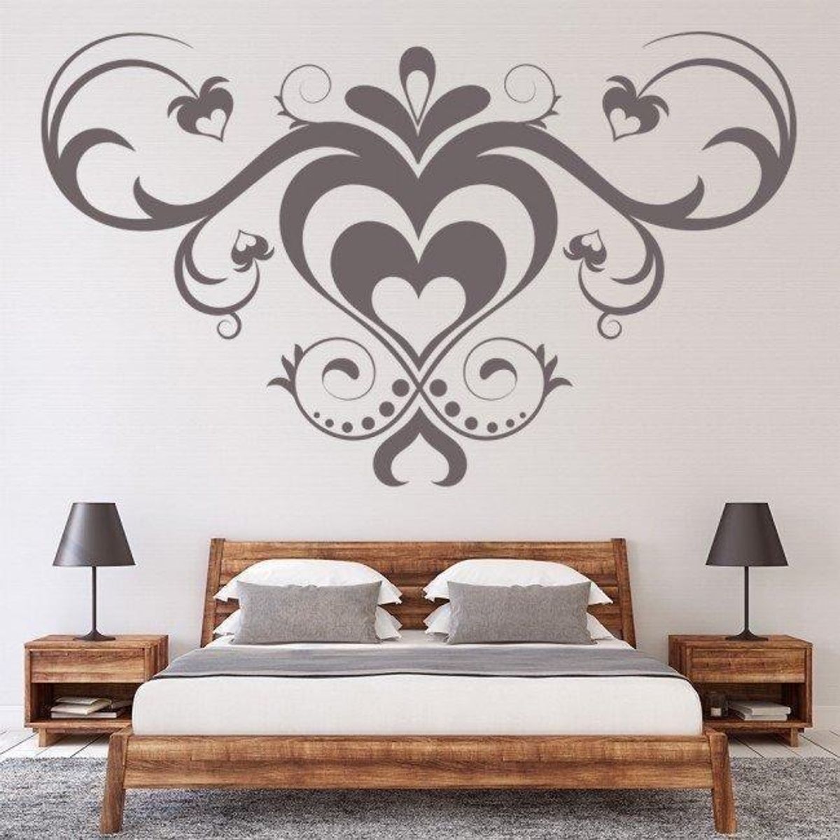 GENERICO - Decomural Heart Shaped Headboard Design WS-18283