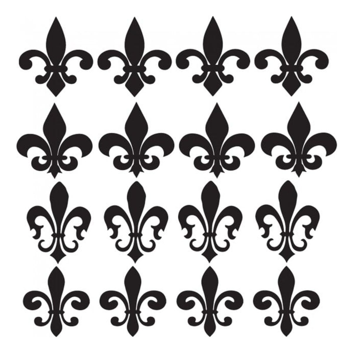 GENERICO - Decomural Fleur De Lis Tile Set WS-33357