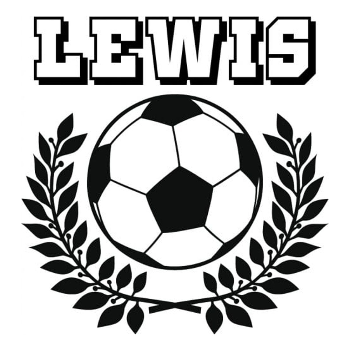 GENERICO - Decomural Personalised Name Sport Football WS-43031