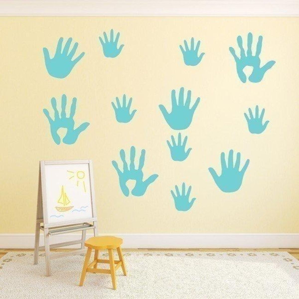 GENERICO - Decomural Hand Print School Nursery Set WS-33361