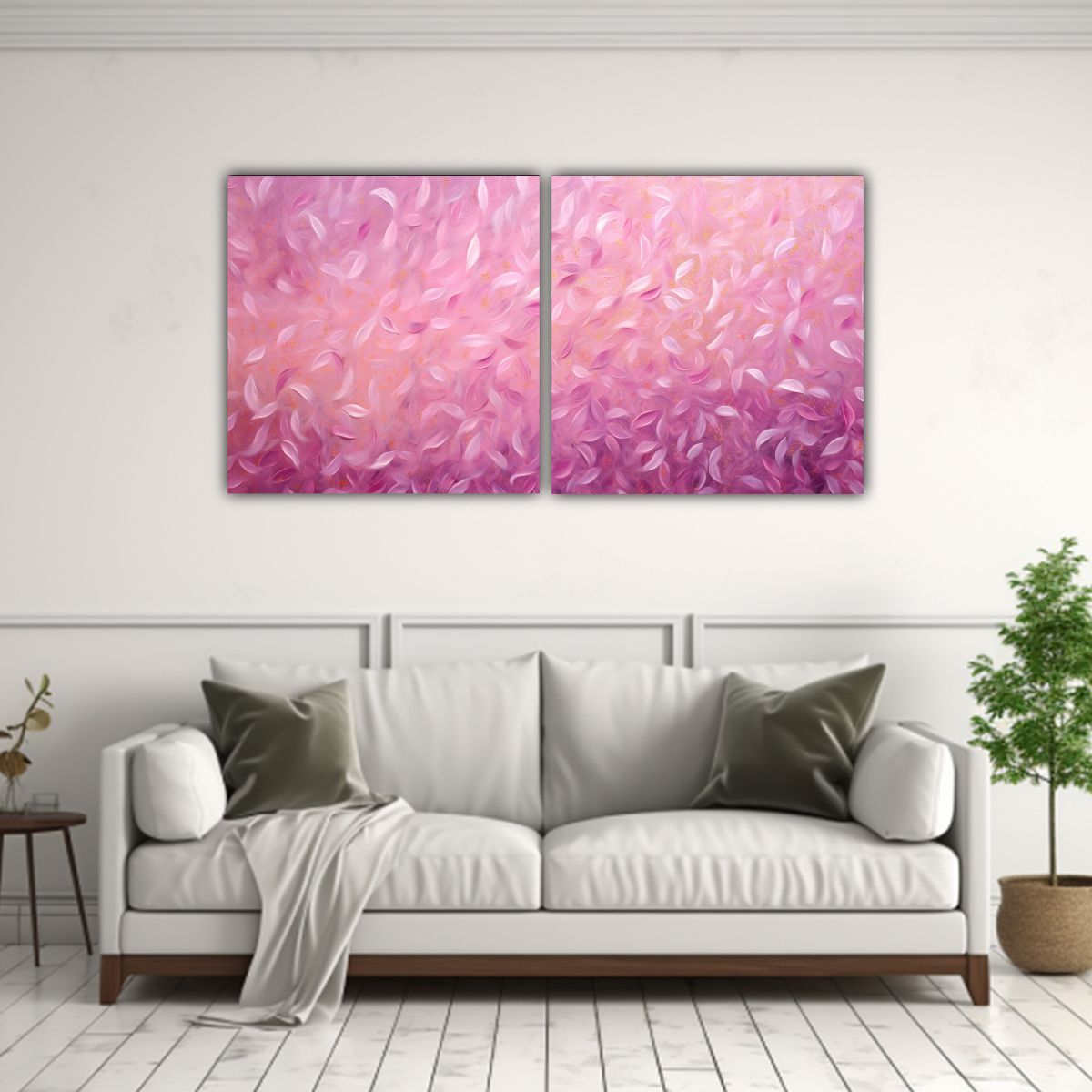 GENERICO - Set 2 Lienzos De Tela Patron Intensos Estilo 140x70 Cm