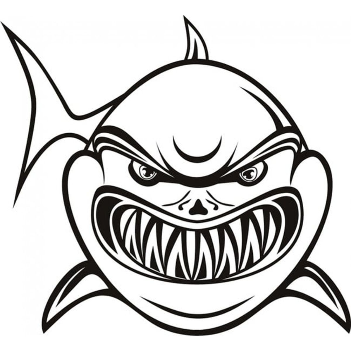 GENERICO - Decomural Angry Shark Under The Sea WS-18312
