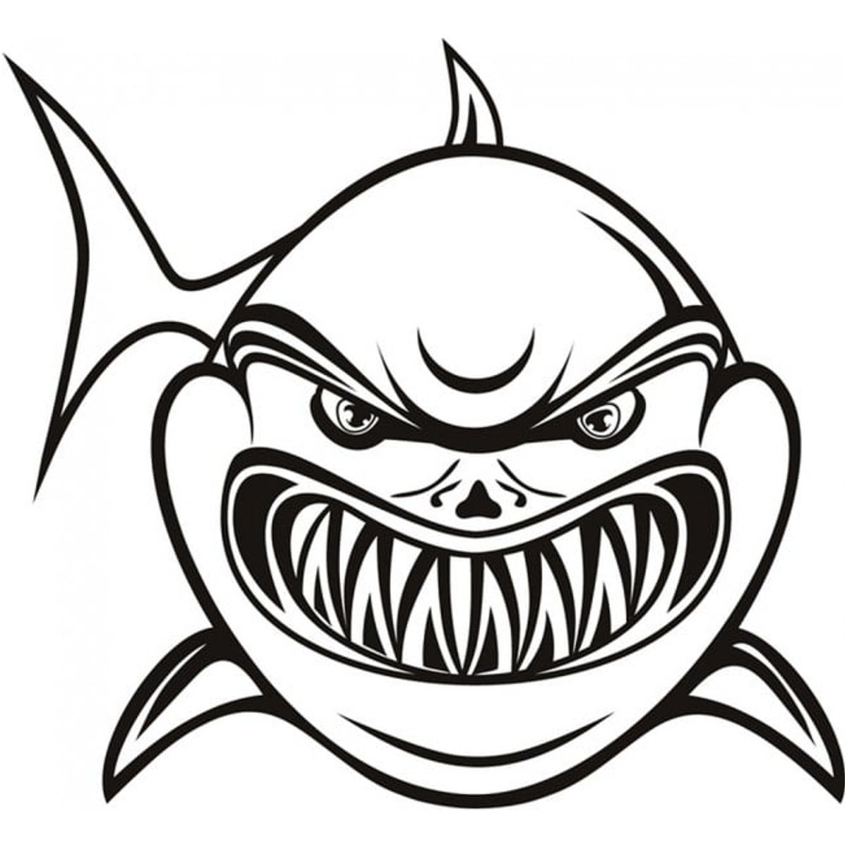 GENERICO - Decomural Angry Shark Under The Sea WS-18312