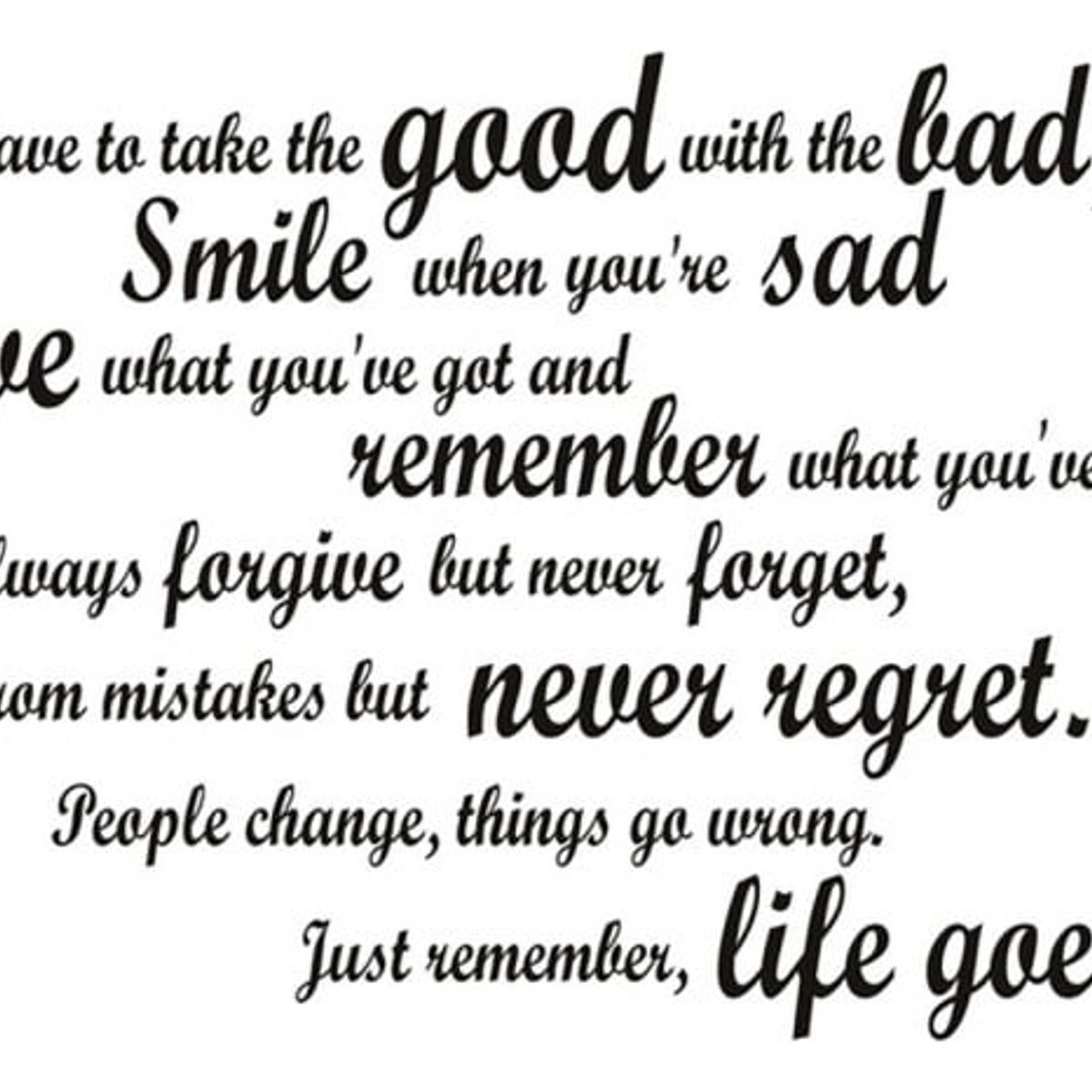 GENERICO - Decomural Good With The Bad Inspirational WS-19667